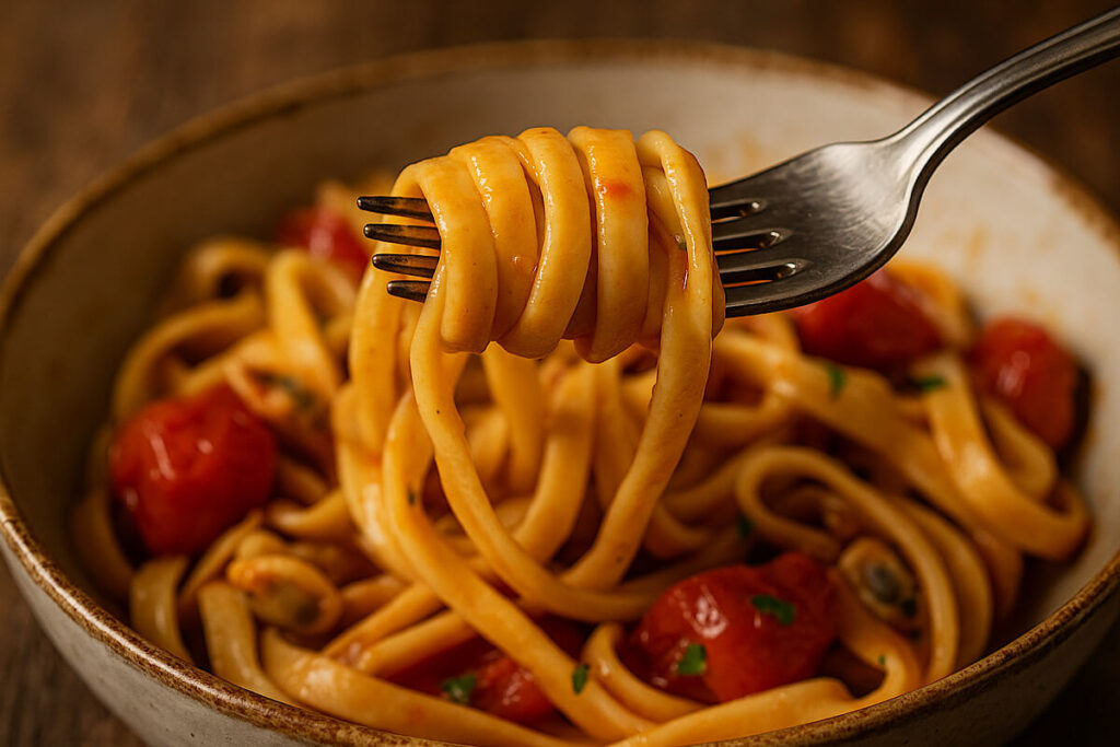 Fettuccine con telline