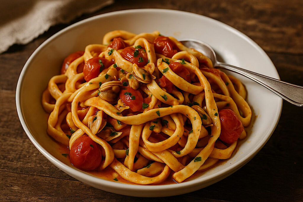 Fettuccine con telline