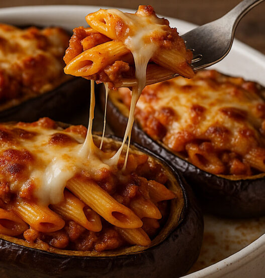Melanzane ripiene di pasta