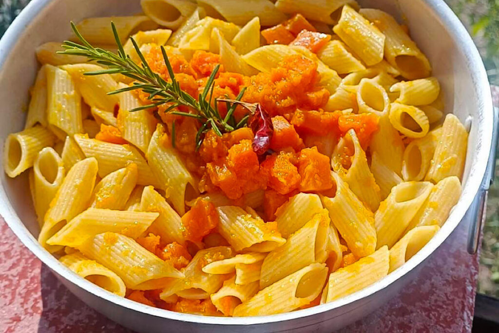 Pennoni con zucca arrabbiata