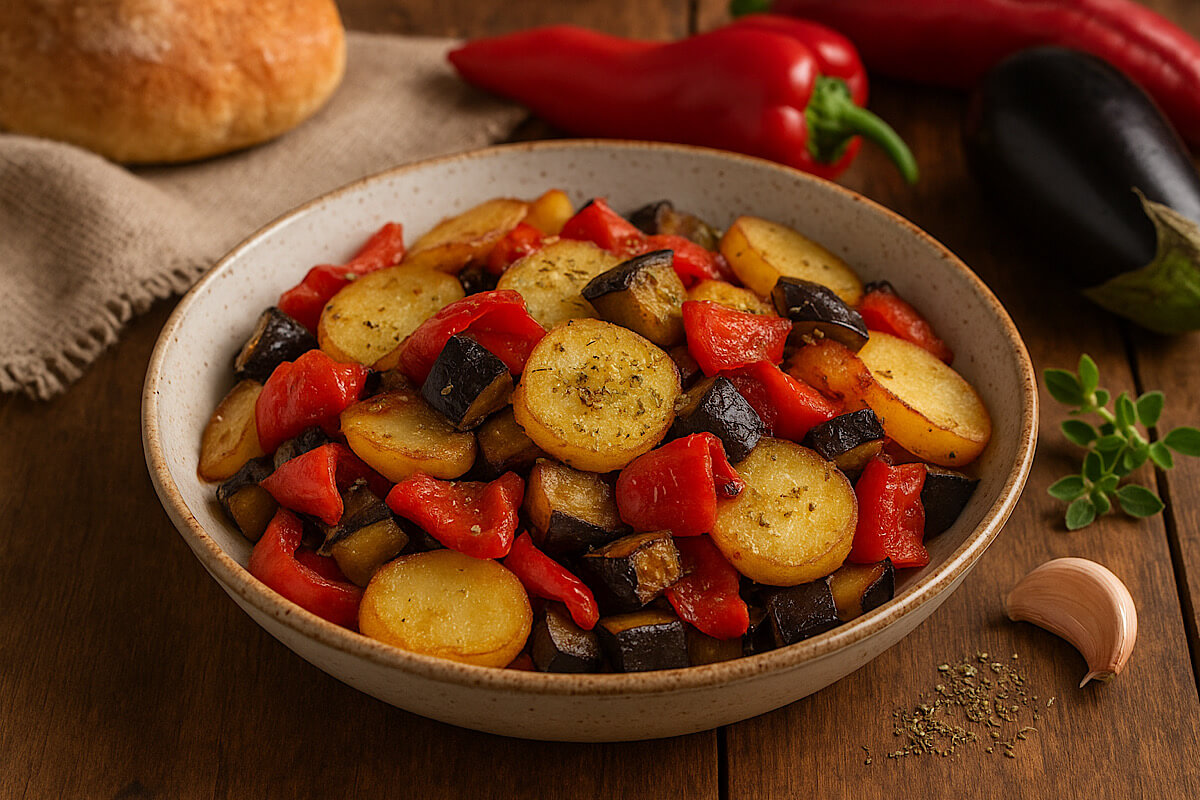 Stefino Rice Patate fritte con peperoni e melanzane: antica ricetta calabrese della ...