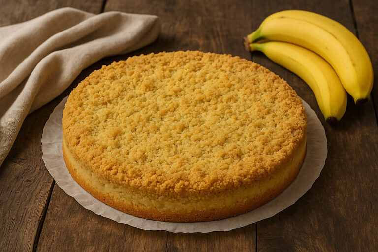 Sbriciolata con crema alla banana