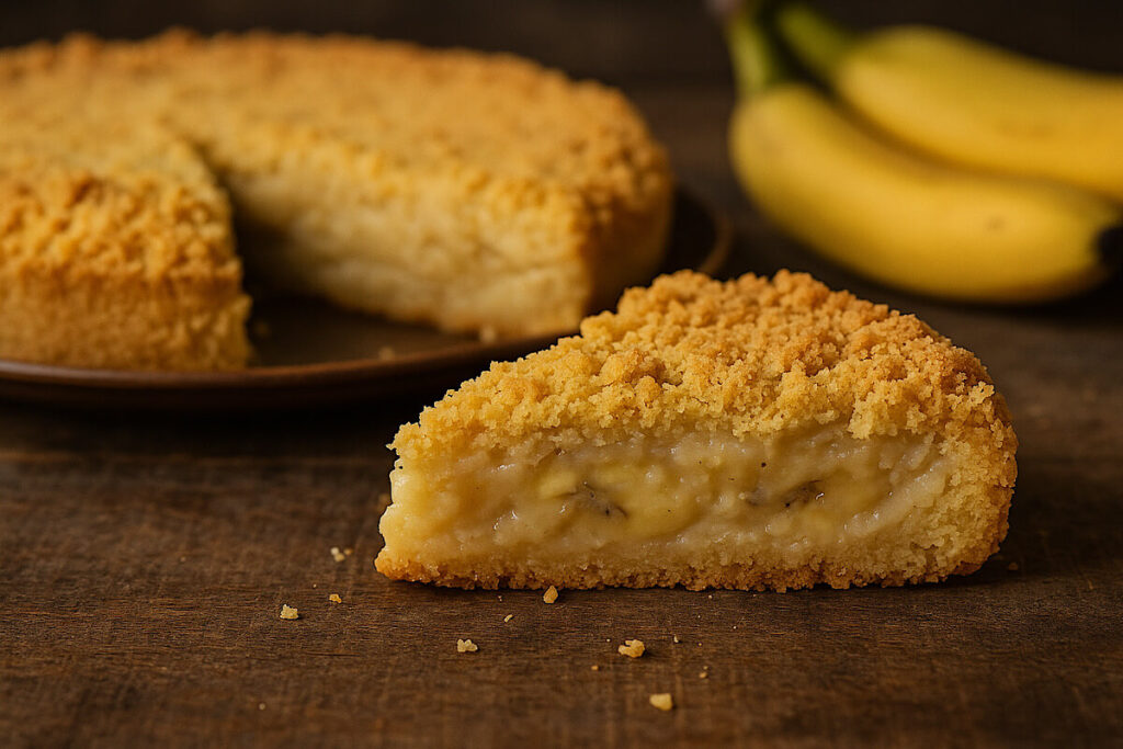 Sbriciolata con crema alla banana