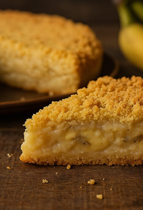 Sbriciolata con crema alla banana