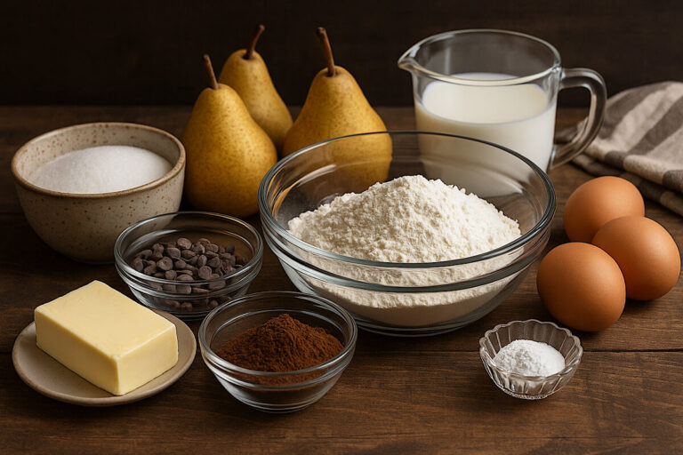 Torta alle 5 pere e cioccolato