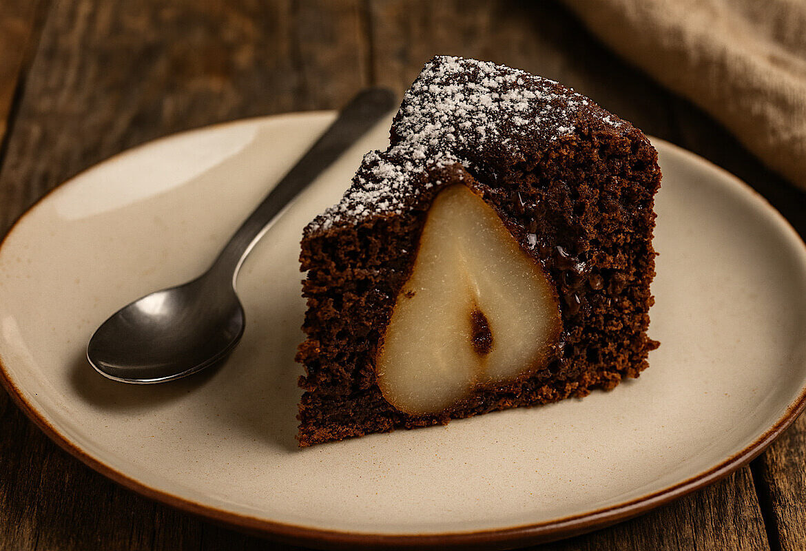 Torta alle 5 pere e cioccolato