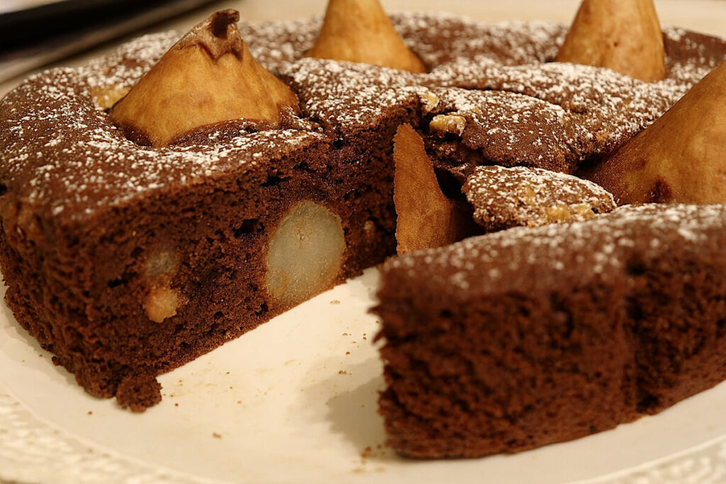 Torta alle 5 pere e cioccolato
