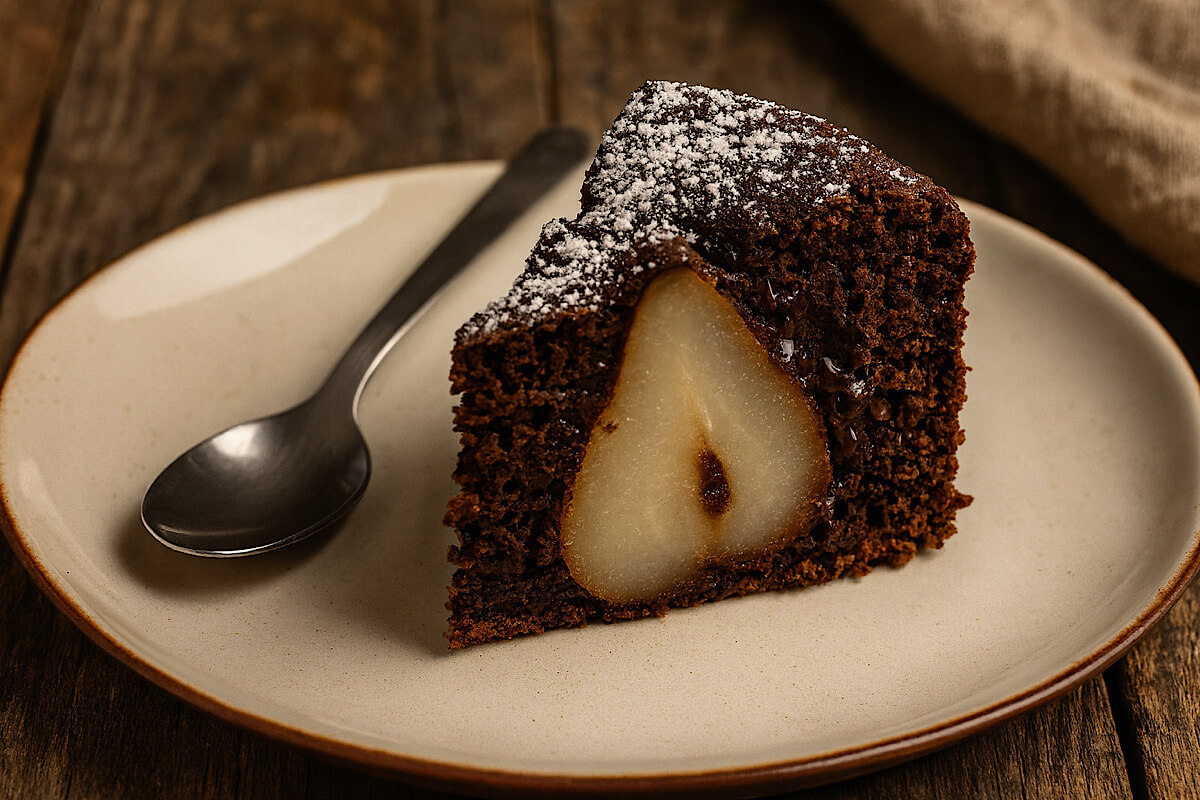 Torta alle 5 pere e cioccolato: un dolce che ruba la scena (anche col Bimby)
