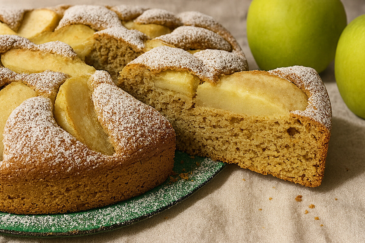 Torta integrale con mele sciroppate, il dolce da colazione che non stanca mai (con e senza Bimby)
