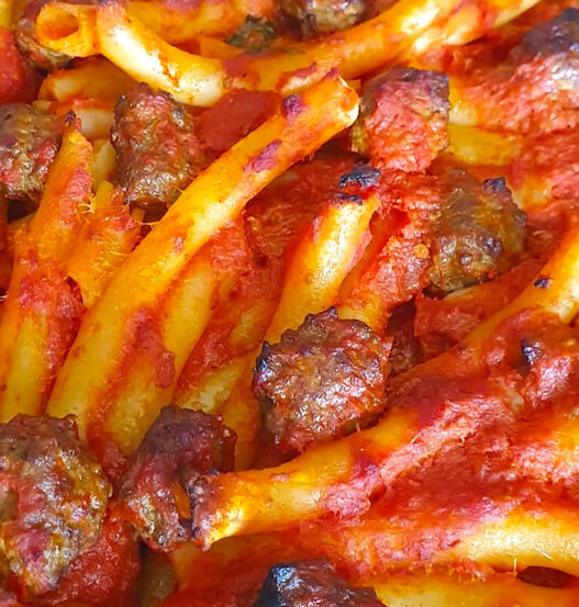 Pasta al forno con polpettine