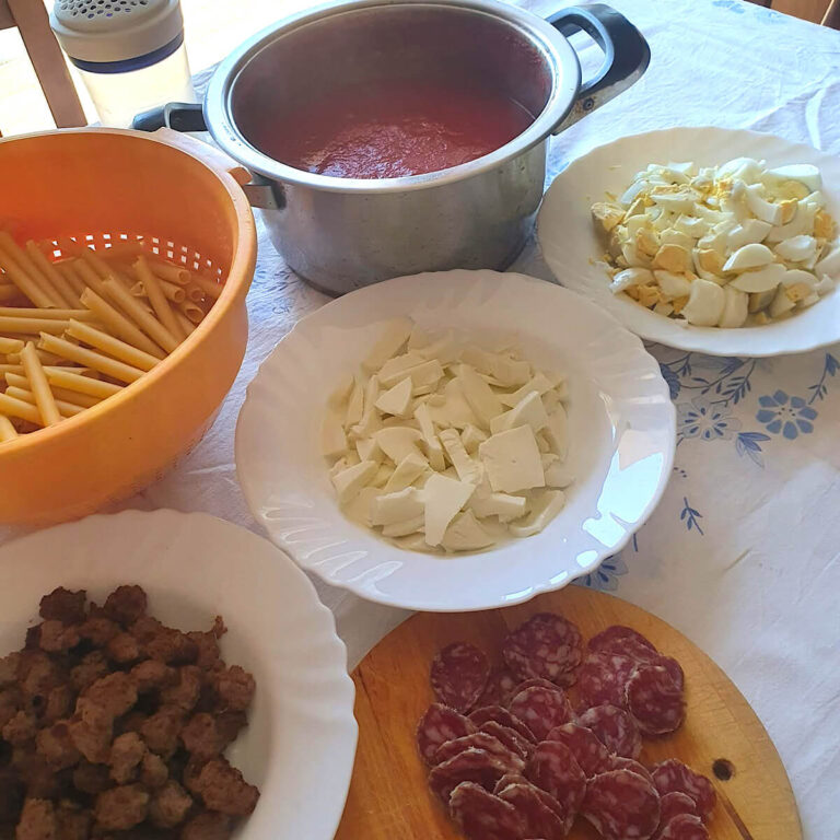 Pasta al forno con polpettine