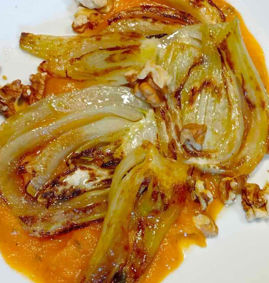 Finocchi con crema di zucca