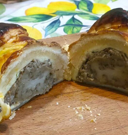 melanzana in sfoglia a metà