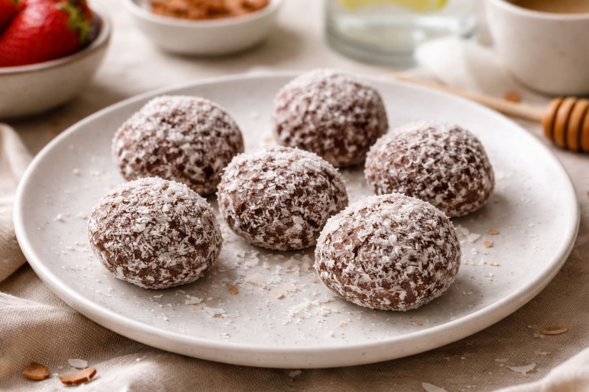Merenda sana e golosa, prepara questi choco fit ball: uno tira l’altro (ma con zero sensi di colpa)
