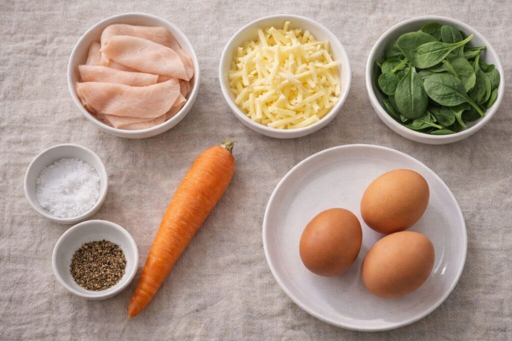 Omelette low carb, ingredienti