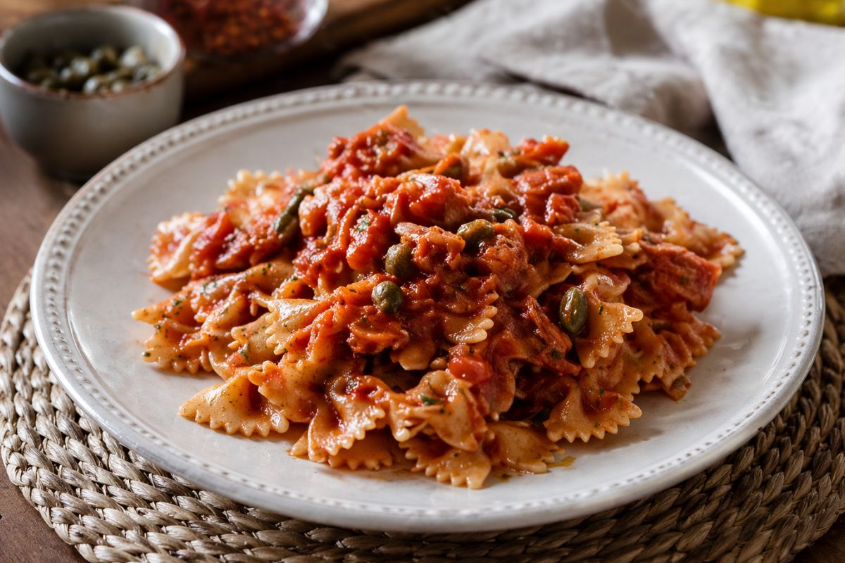Sapori mediterranei per una pasta che non stanca mai (ricetta Bimby velocissima)