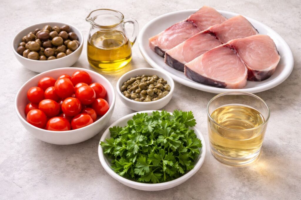 Spezzatino di pesce spada, ingredienti