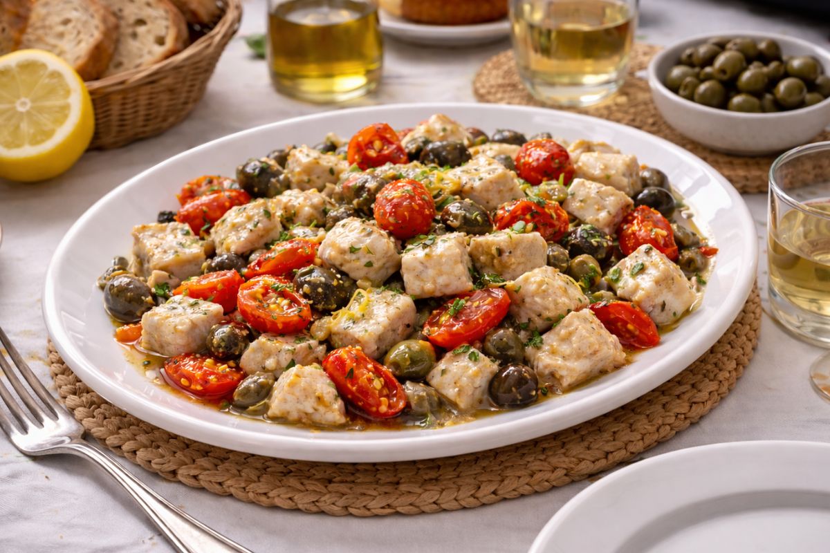 Se non hai mai fatto lo spezzatino di mare, prova questo con il pesce spada: ti sentirai come in trattoria