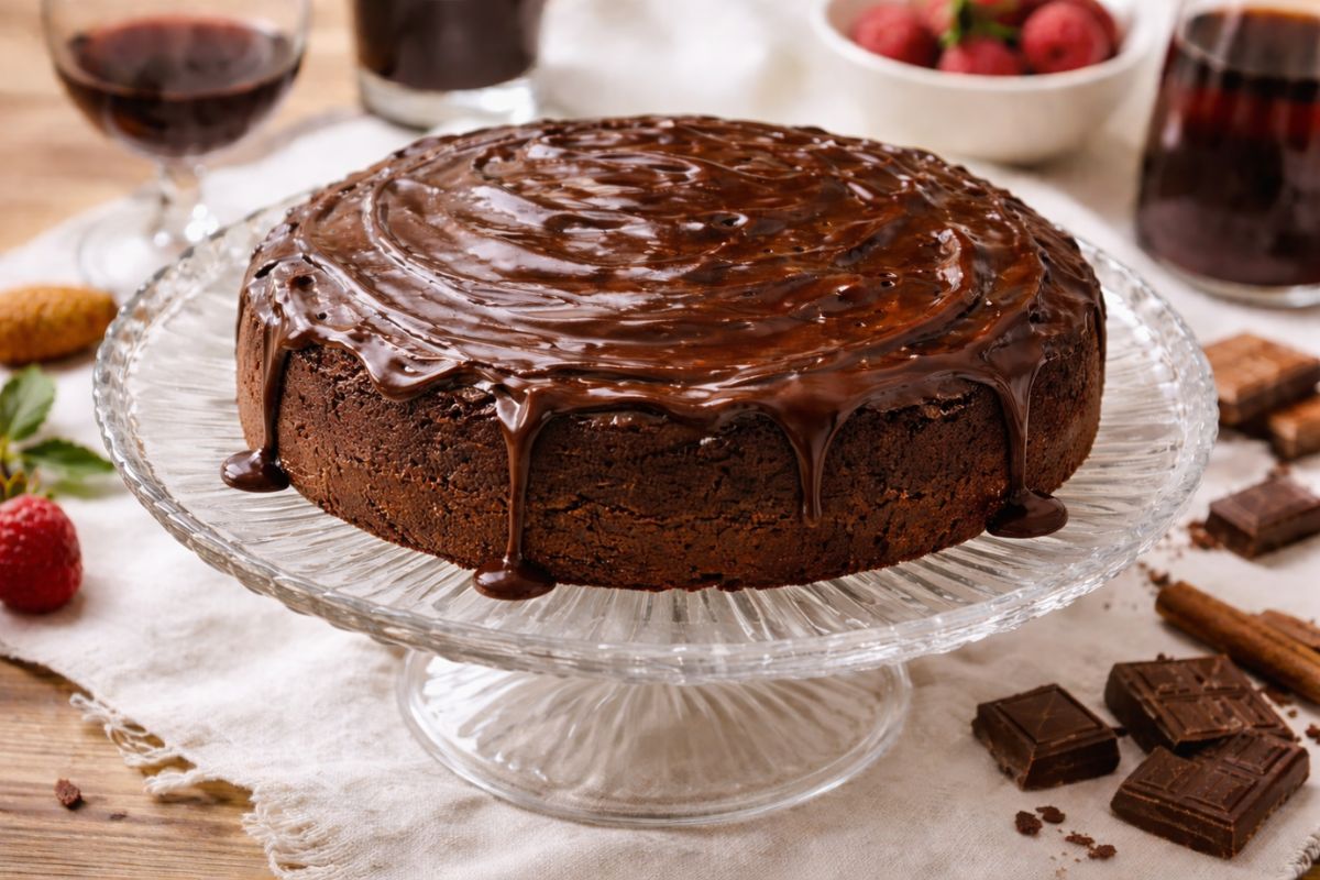 La “torta ubriaca” con il Bimby, con cacao e vino rosso: il sapore ti sorprenderà