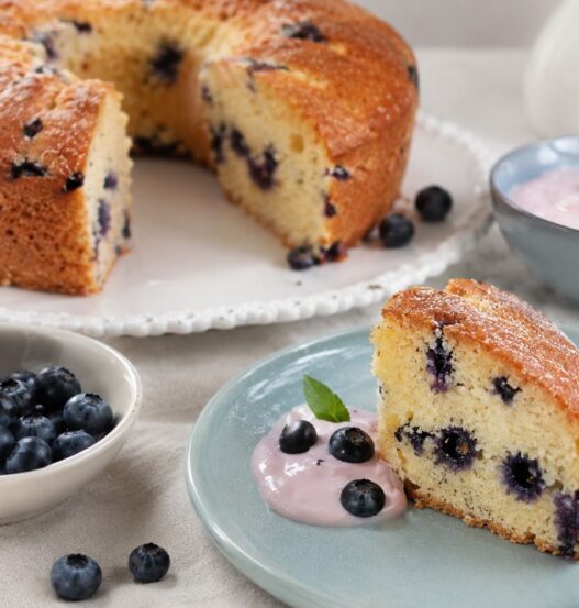 Ciambella ai mirtilli keto in friggitrice ad aria