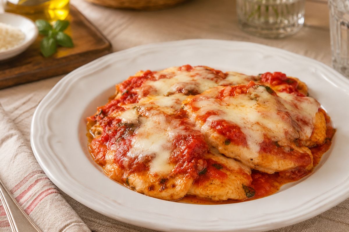 Nessun trucco: con il Varoma del Bimby, prepari il pollo alla pizzaiola filante senza forno