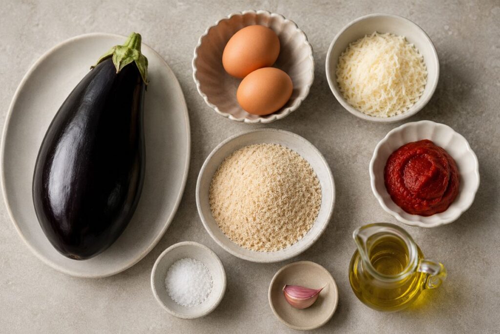 Polpette rosse di melanzane, ingredienti
