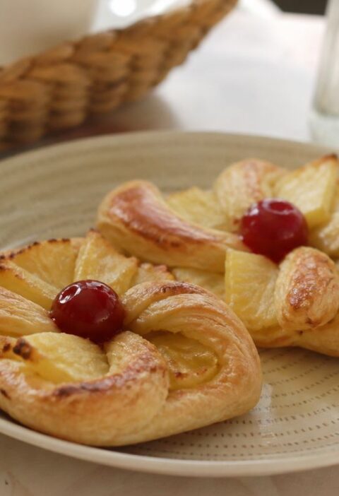 Sfogliette all'ananas in friggitrice ad aria
