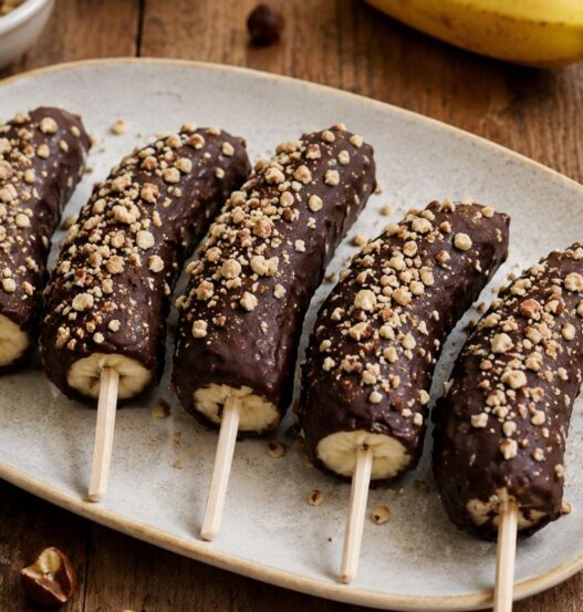 Stecchi di banana al cioccolato