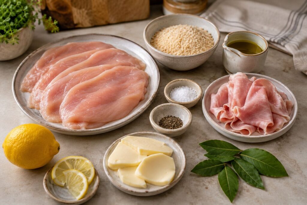 involtini di pollo ripieni in friggitrice ad aria, ingredienti