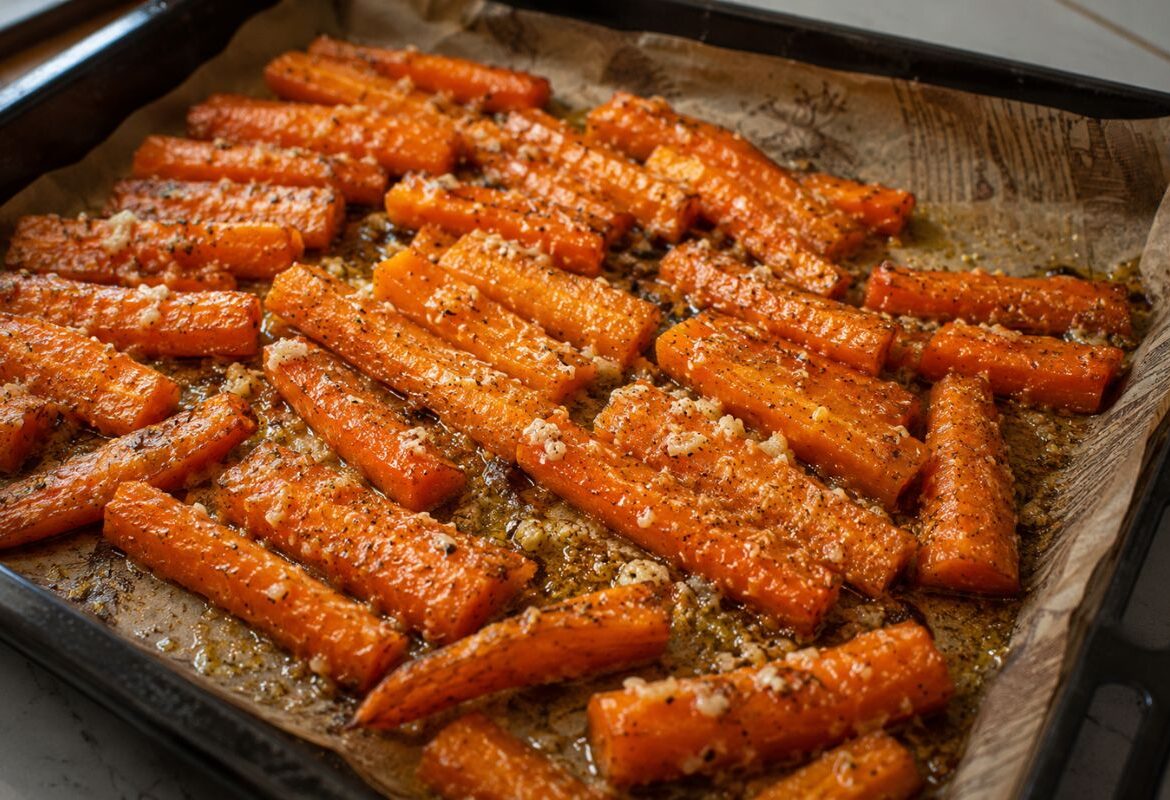 Bastoncini di carote al forno