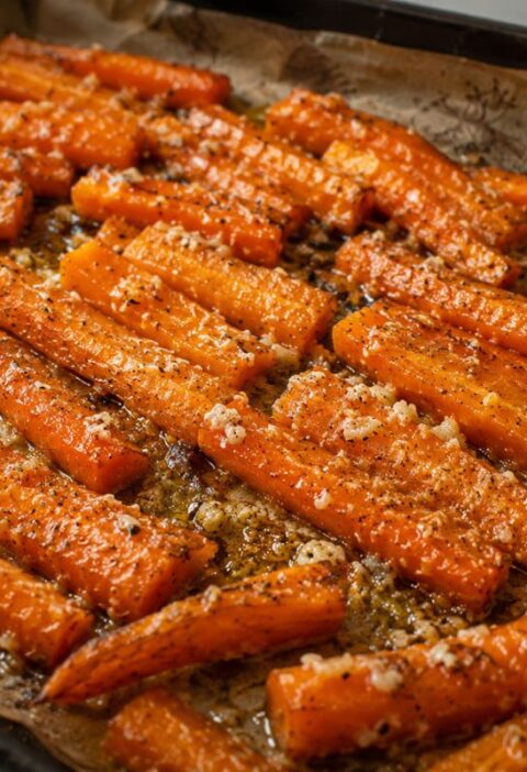 Bastoncini di carote al forno