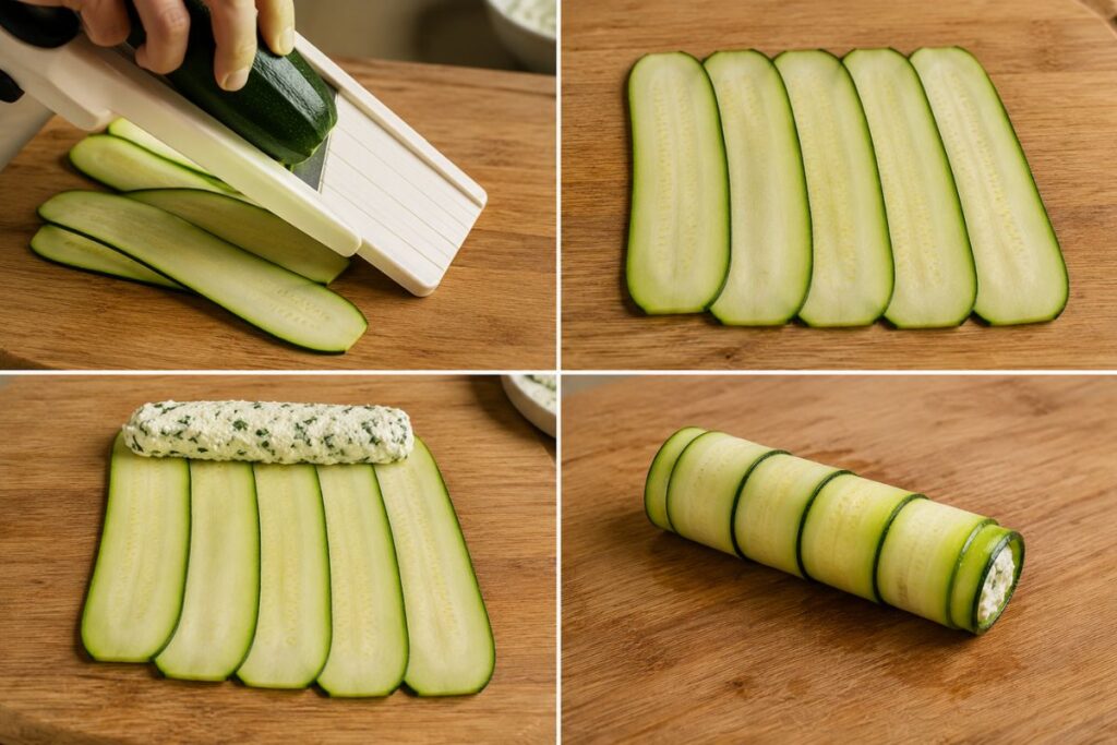 Cannelloni di zucchine, procedimento