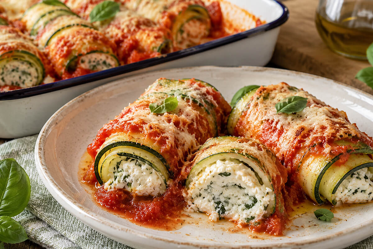 Hai mai provato i cannelloni senza pasta? Al posto della sfoglia ci sono le zucchine e sono irresistibili