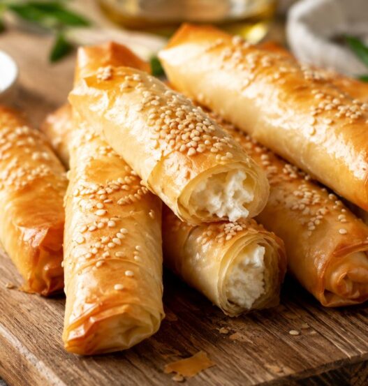 Involtini di feta in pasta fillo