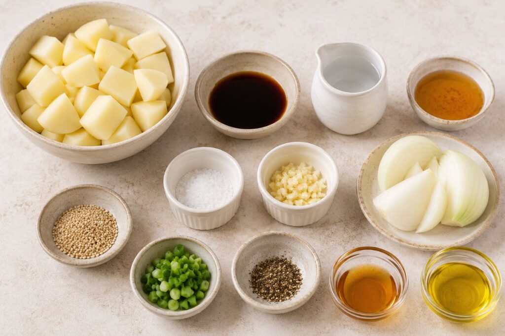 Patate glassate alla coreana, ingredienti