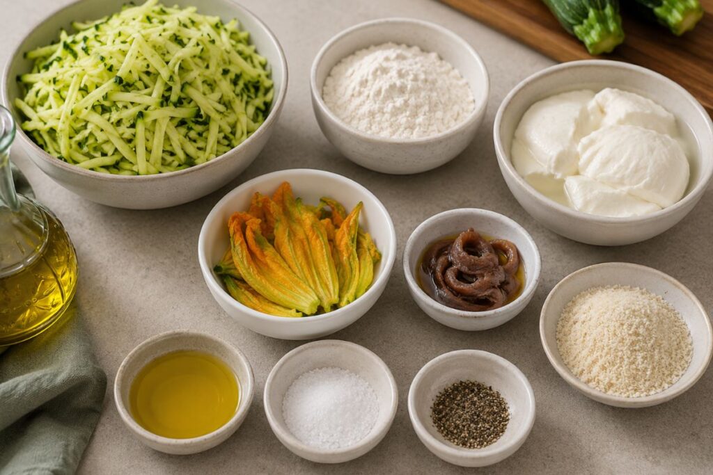 Schiacciata di zucchine, ingredienti