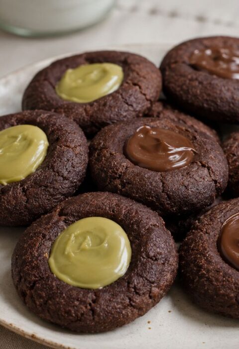 Biscotti al cacao ripieni con crema al pistacchio o nocciola con il Bimby