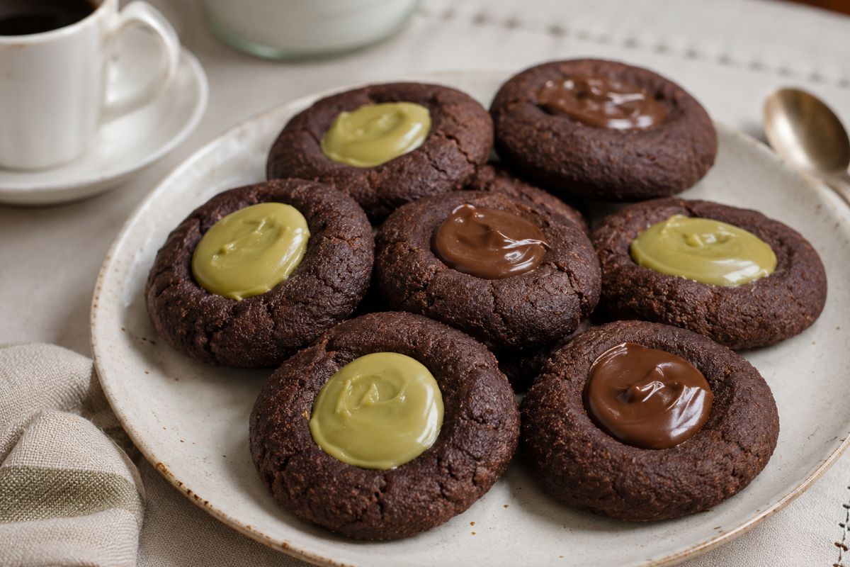 Biscotti al cioccolato fit con il Bimby, belli da servire e facilissimi da farcire: diventeranno i tuoi pasticcini preferiti