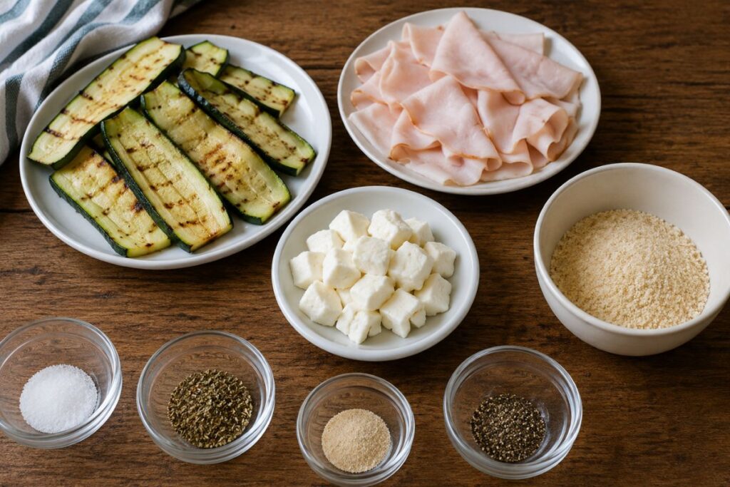 Lasagna light di zucchine, ingredienti