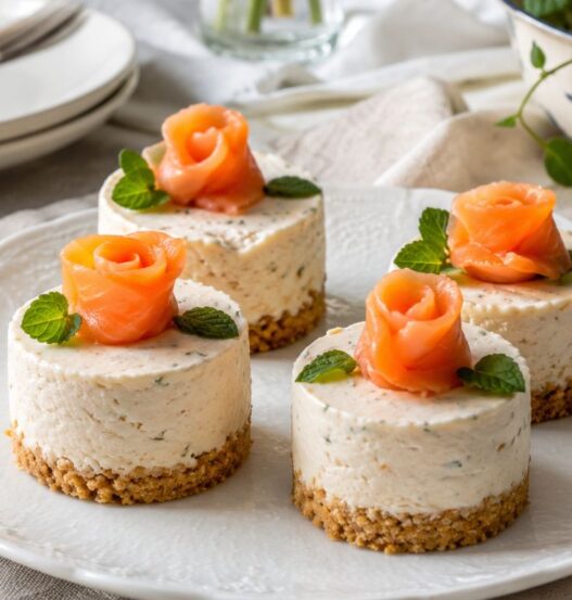 Mini cheesecake salate al salmone con il Bimby