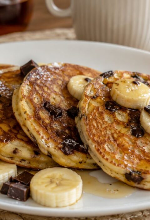 Pancake banana e cioccolato con il Bimby