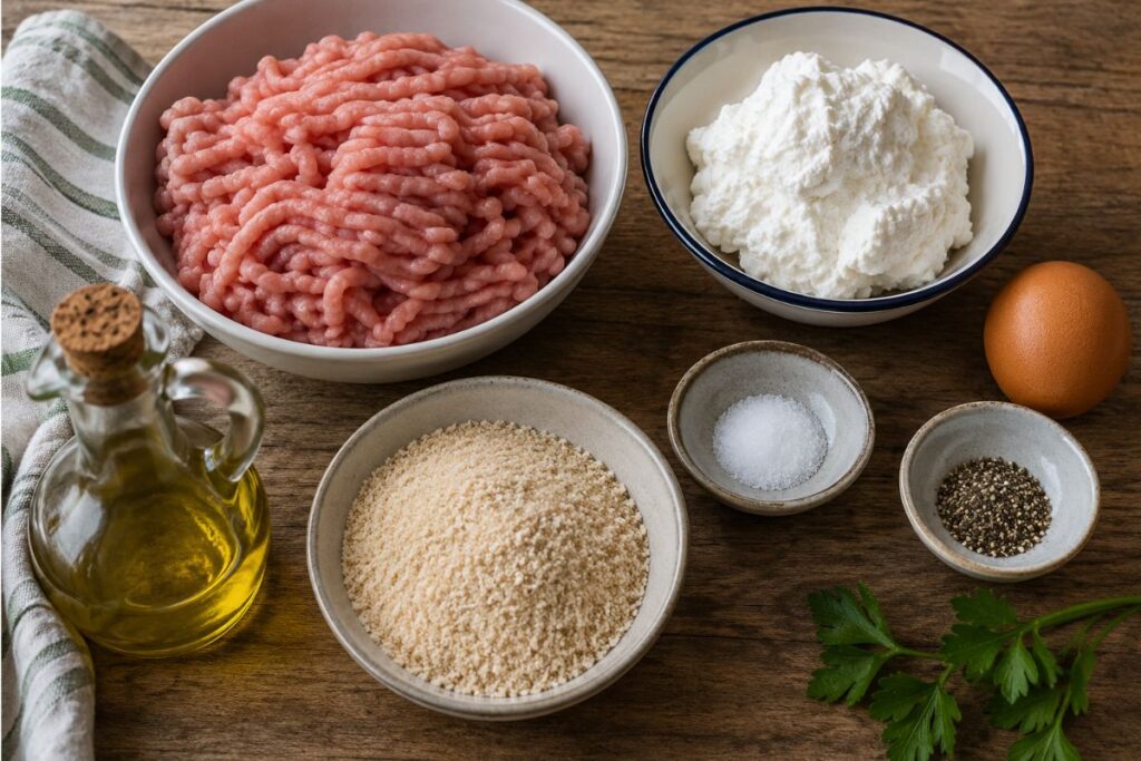 Polpette tacchino e ricotta con il Bimby, ingredienti