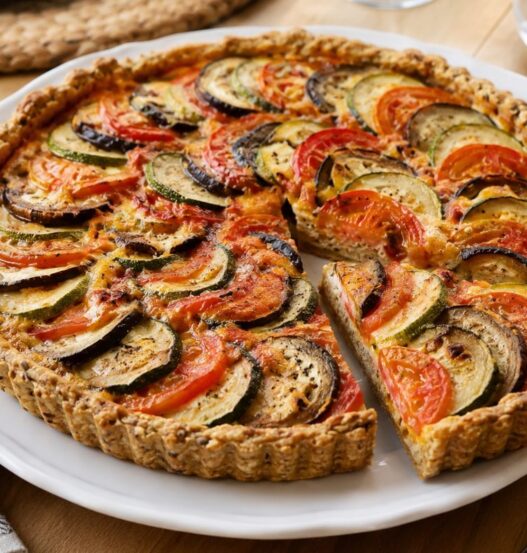 Torta salata multicereali con ratatouille di verdure con il Bimby