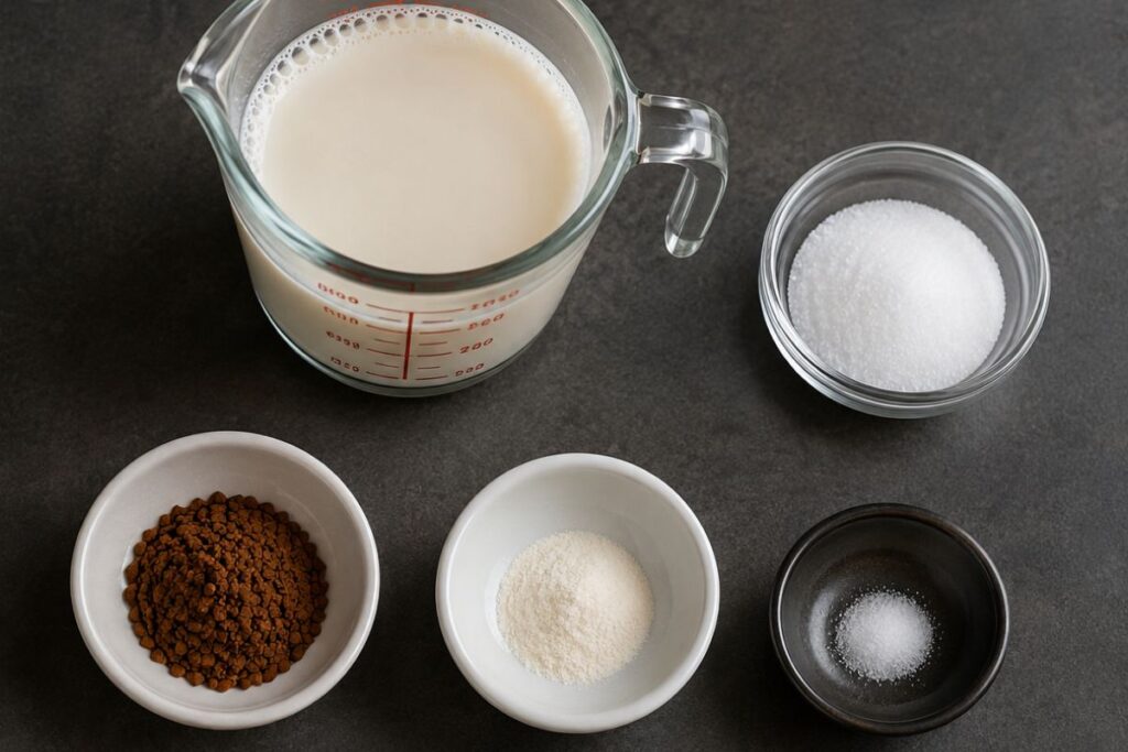 gelato leggero al caffè, ingredienti