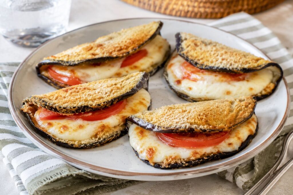 melanzane gratinate con pomodoro e scamorza