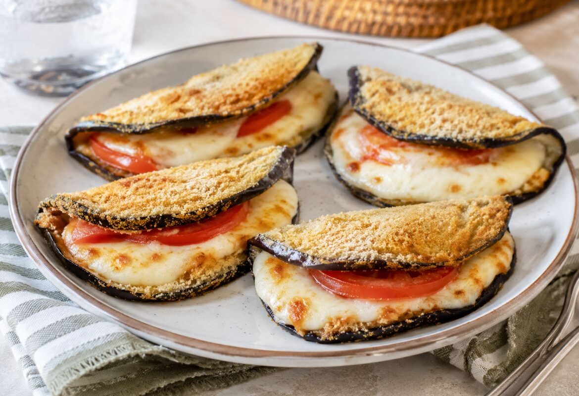melanzane gratinate con pomodoro e scamorza