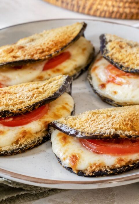 melanzane gratinate con pomodoro e scamorza