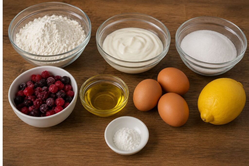 mini plumcake allo yogurt e frutta con il Bimby, ingredienti