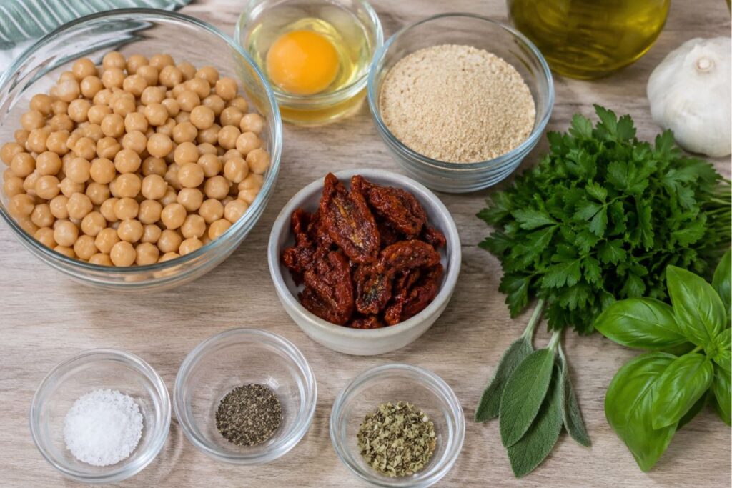 Cotolette di ceci in padella, ingredienti