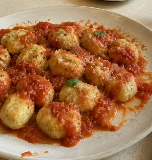 Gnocchi di zucchine al sugo di pomodoro